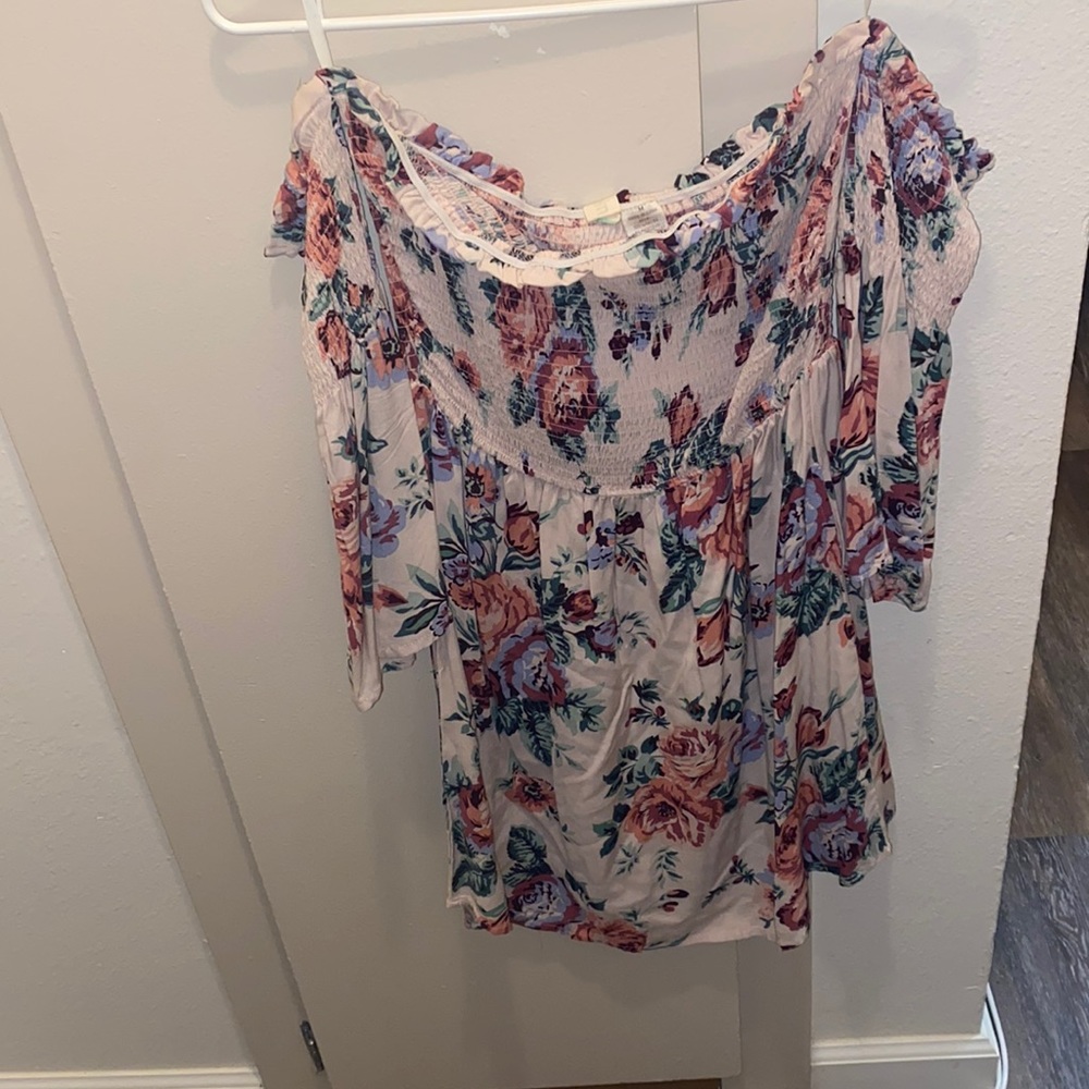 Off shoulder floral dress